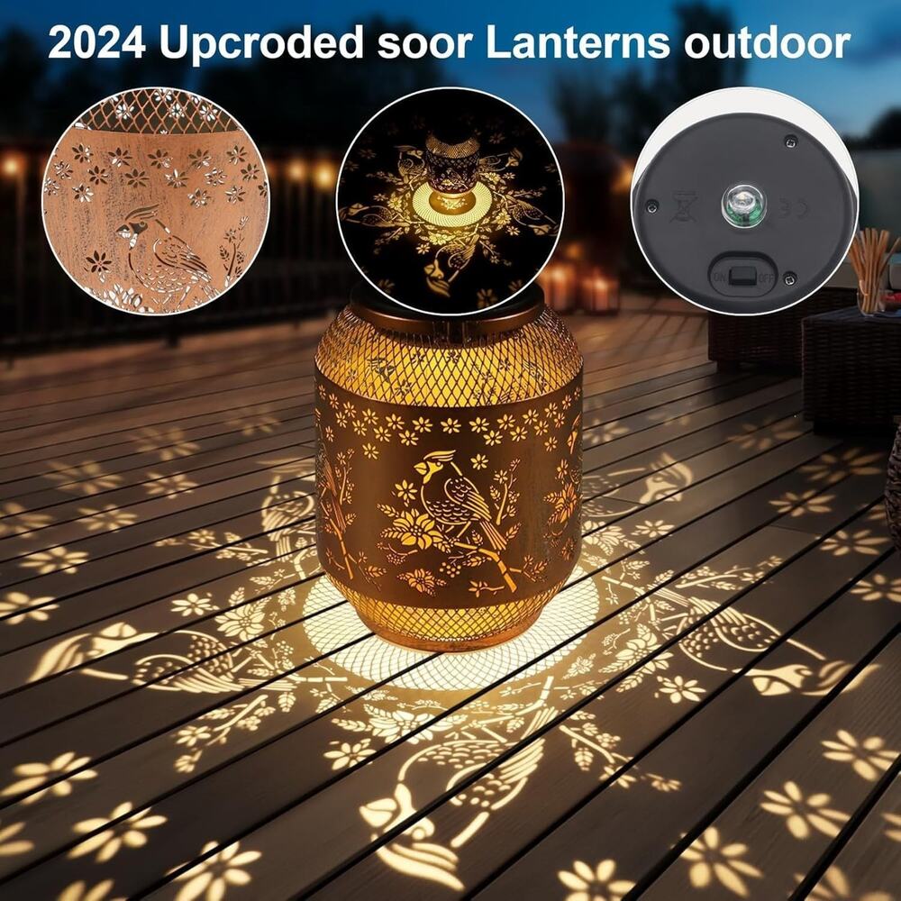 Solar Lanterns Outdoor Waterproof Christmas Birthdays Gifts for Women Mom Grandm - Picture 5 of 5